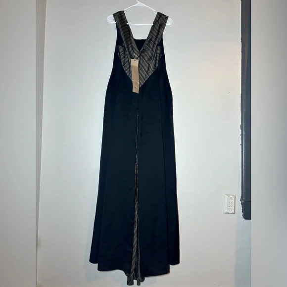 NWT MAX AZRIA Designer Black V Sleeveless Maxi Dress 6 - Picture 2 of 5
